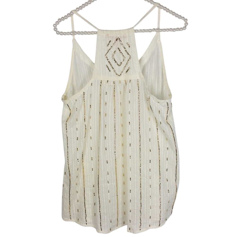 SAKS OFF THE 5TH | White and Gold Blouse - Picture 2 of 8